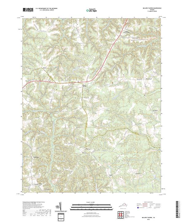 USGS Topographic Map – Millers Tavern