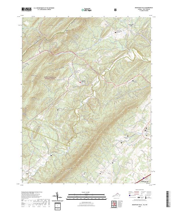 USGS Topographic Map – Mountain Falls