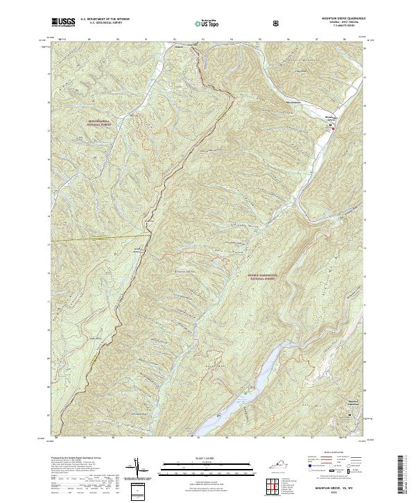 USGS Topographic Map – Mountain Grove