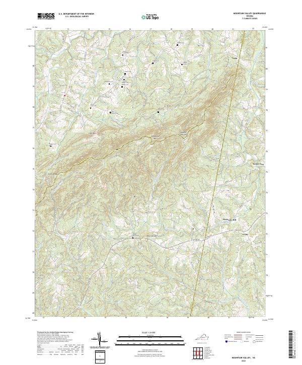 USGS Topographic Map – Mountain Valley