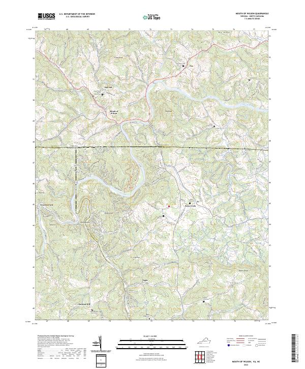 USGS Topographic Map – Mouth of Wilson