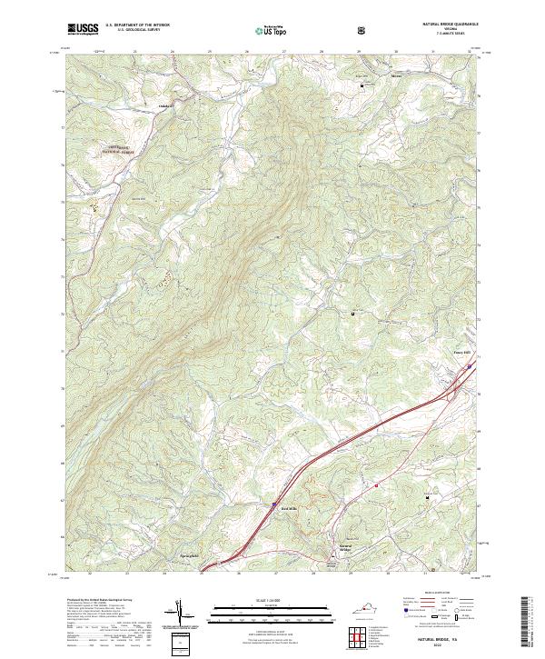 USGS Topographic Map – Natural Bridge