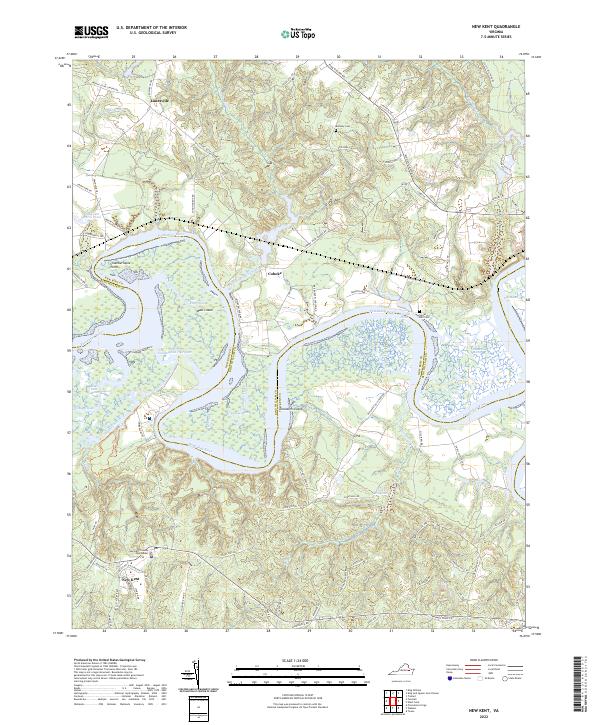 USGS Topographic Map – New Kent