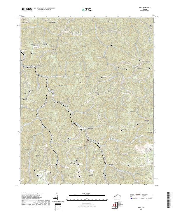 USGS Topographic Map – Nora