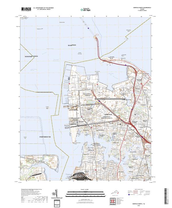 USGS Topographic Map – Norfolk North