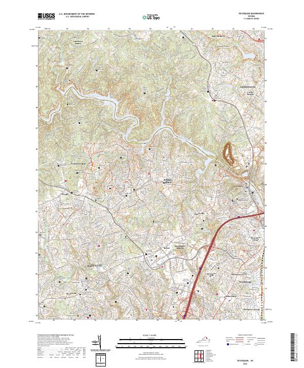 USGS Topographic Map – Occoquan
