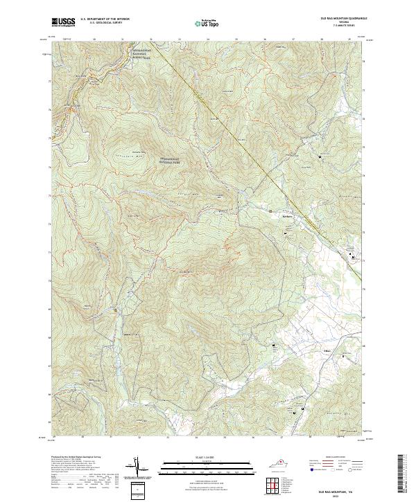 USGS Topographic Map – Old Rag Mountain