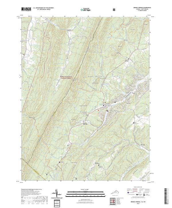 USGS Topographic Map – Orkney Springs