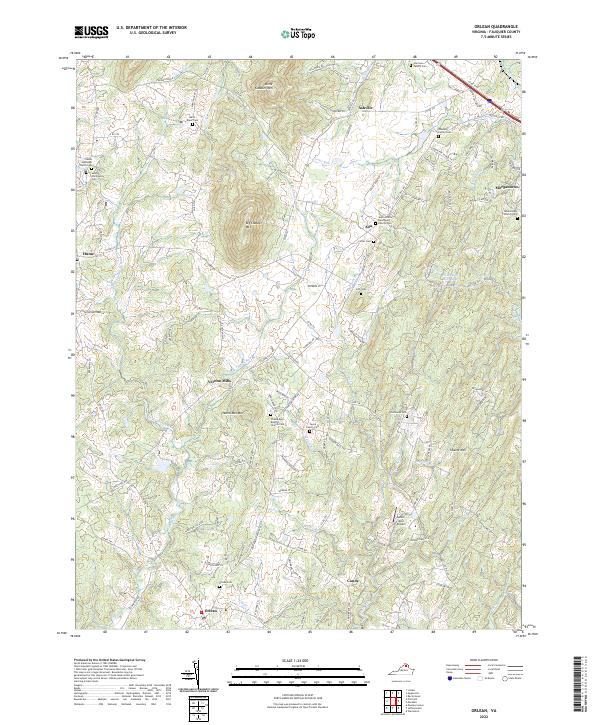 USGS Topographic Map – Orlean