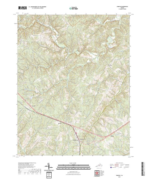 USGS Topographic Map – Pamplin