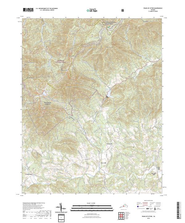 USGS Topographic Map – Peaks of Otter