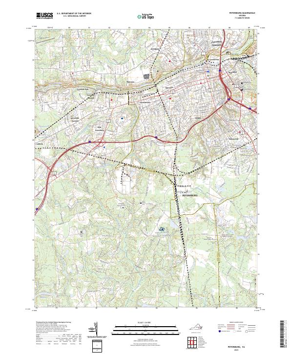 USGS Topographic Map – Petersburg