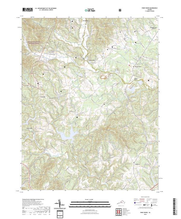 USGS Topographic Map – Piney River