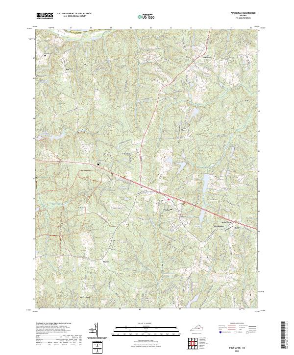 USGS Topographic Map – Powhatan