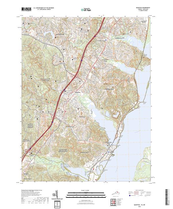 USGS Topographic Map – Quantico