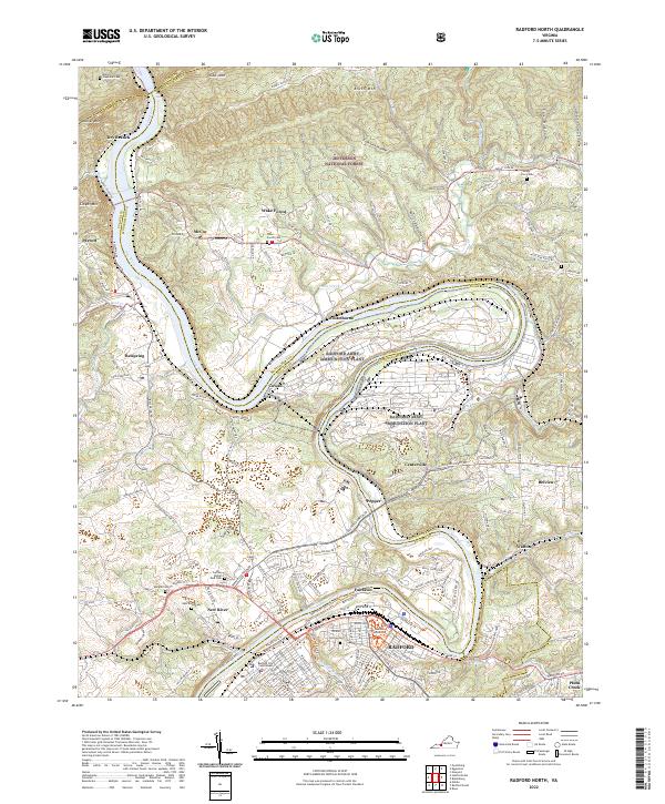 USGS Topographic Map – Radford North