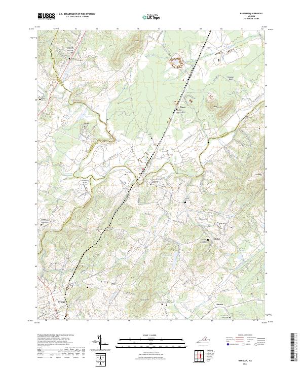 USGS Topographic Map – Rapidan