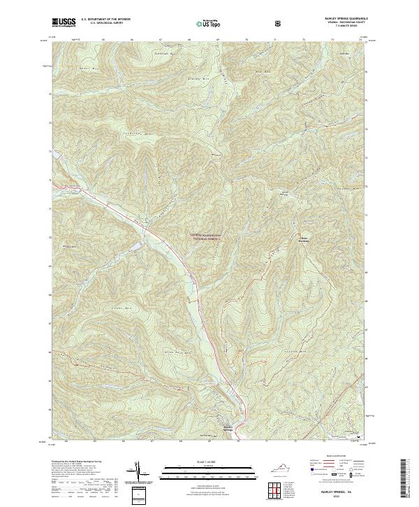 USGS Topographic Map – Rawley Springs