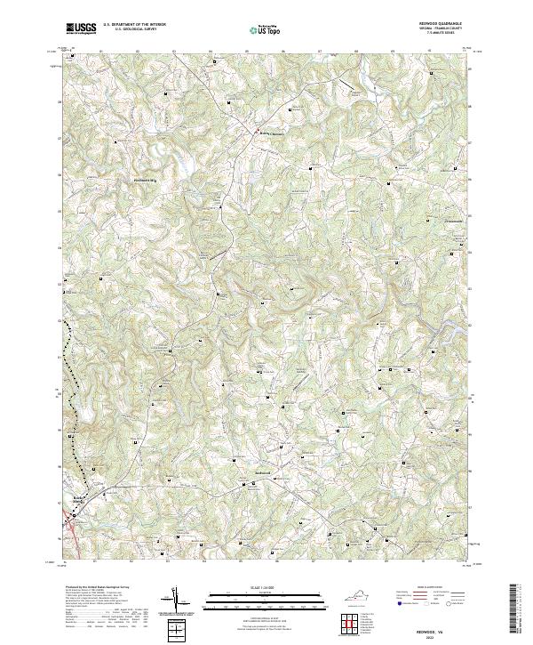 USGS Topographic Map – Redwood