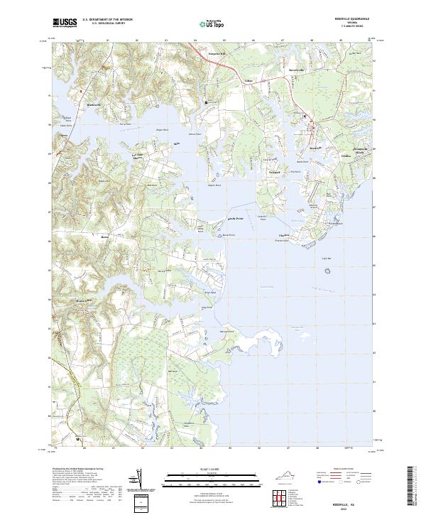 USGS Topographic Map – Reedville