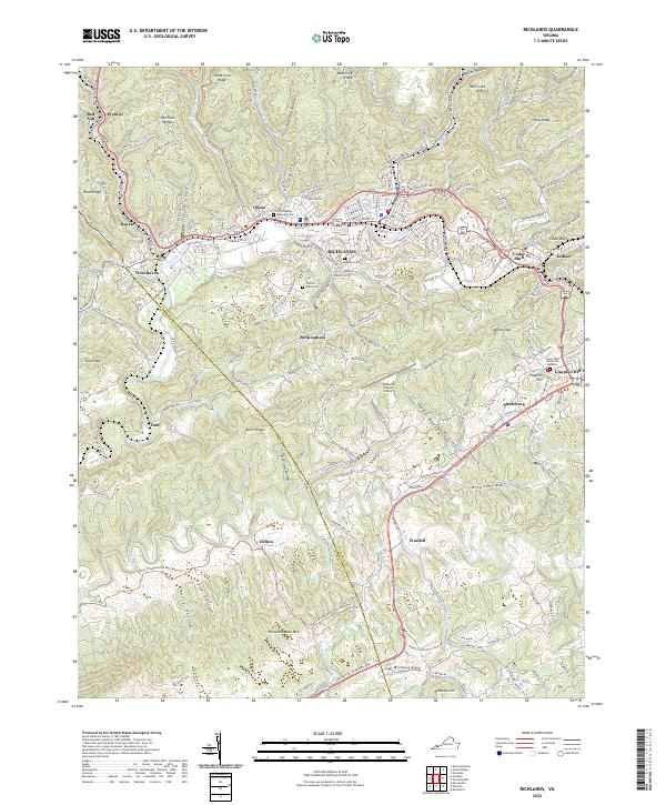 USGS Topographic Map – Richlands