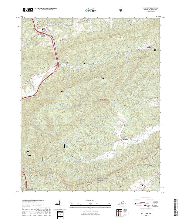 USGS Topographic Map – Rocky Gap