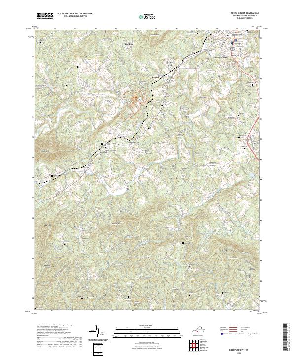 USGS Topographic Map – Rocky Mount