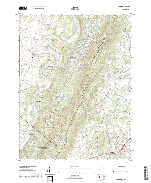 USGS Topographic Map – Round Hill