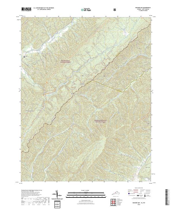 USGS Topographic Map – Rucker Gap