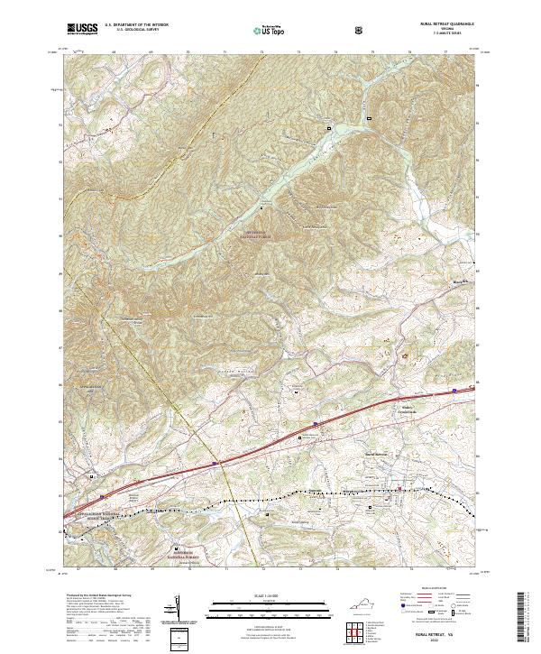 USGS Topographic Map – Rural Retreat