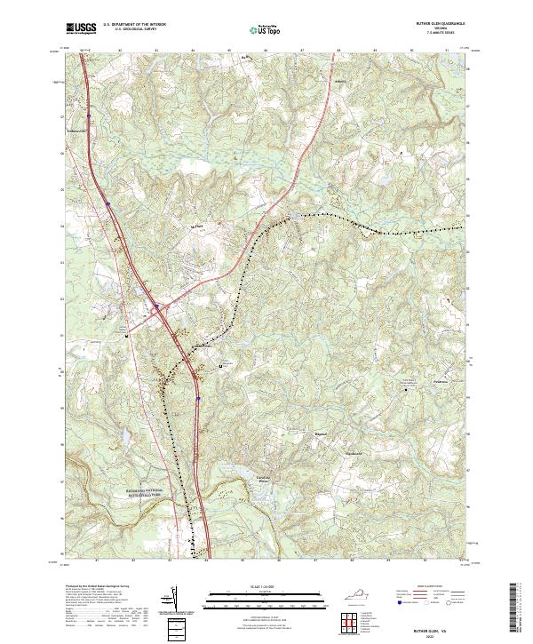 USGS Topographic Map – Ruther Glen