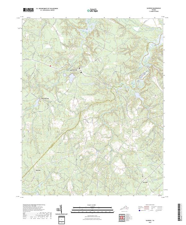 USGS Topographic Map – Savedge