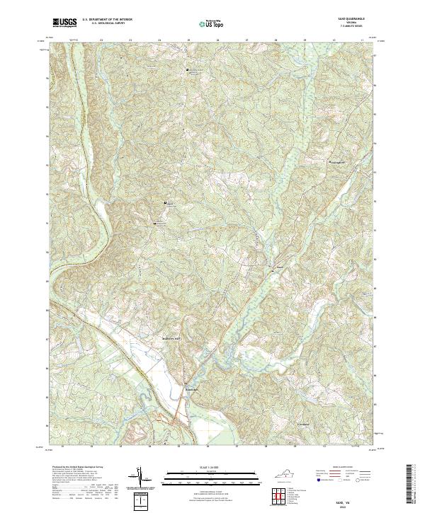 USGS Topographic Map – Saxe