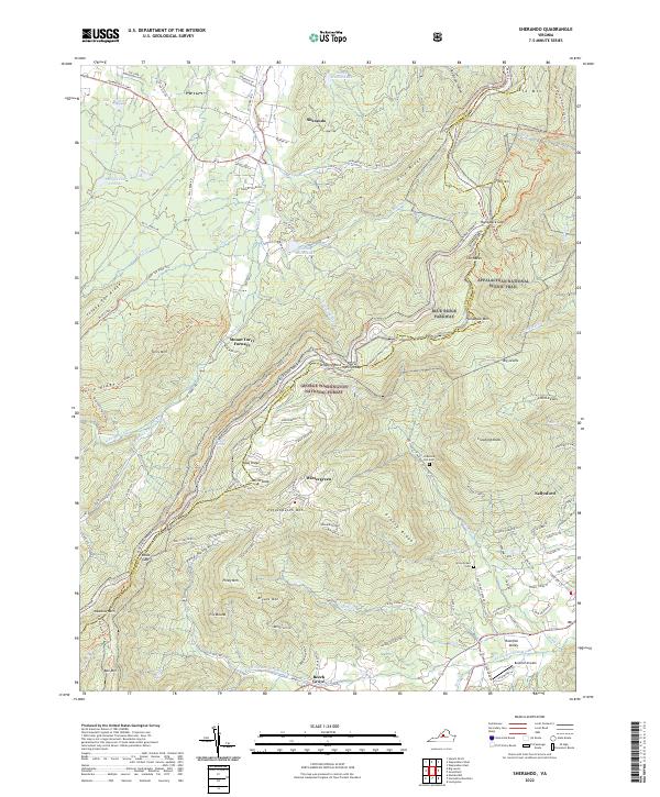 USGS Topographic Map – Sherando
