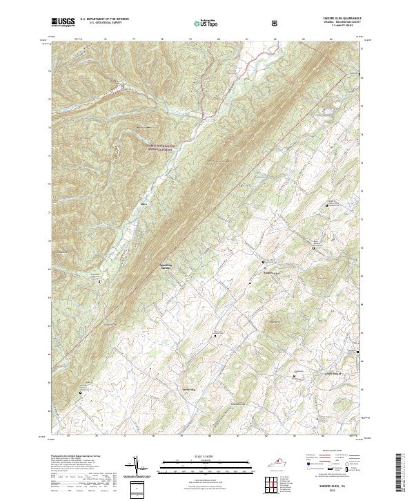 USGS Topographic Map – Singers Glen