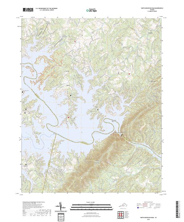 USGS Topographic Map – Smith Mountain Dam