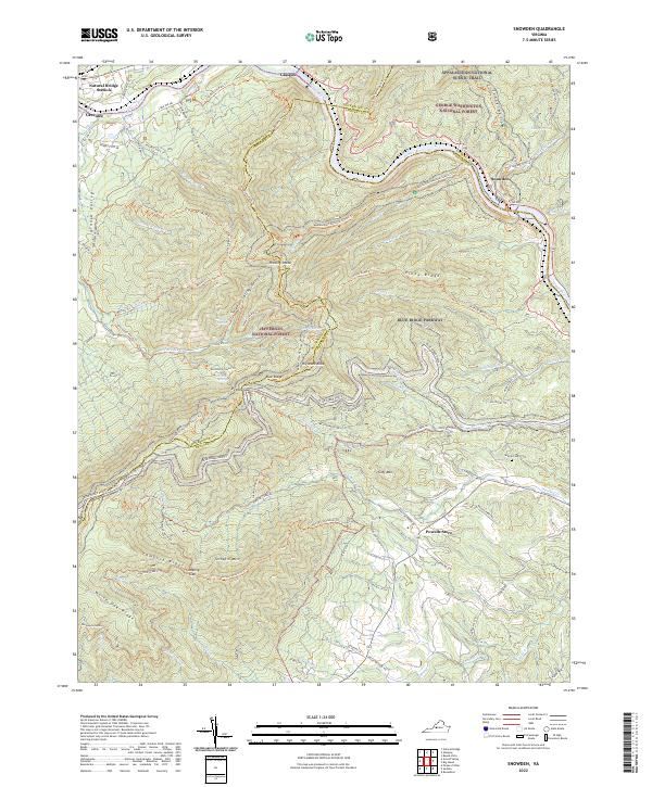 USGS Topographic Map – Snowden
