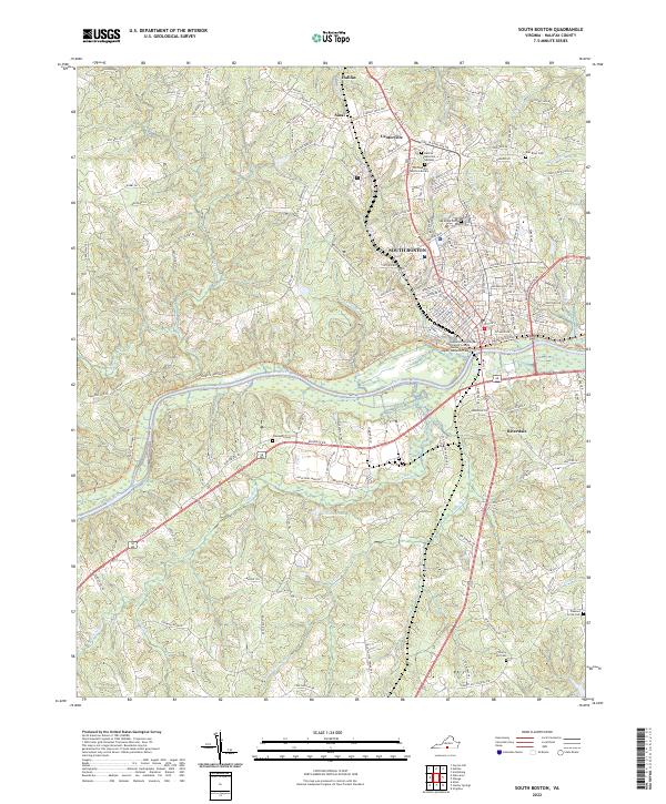 USGS Topographic Map – South Boston
