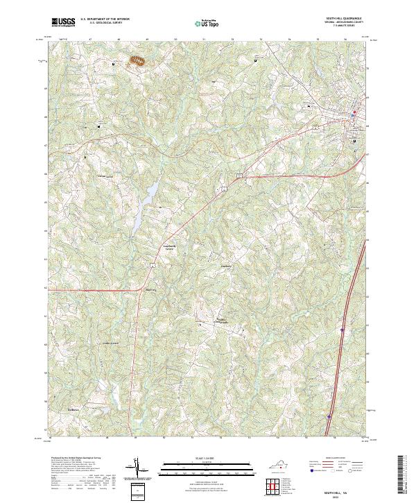 USGS Topographic Map – South Hill