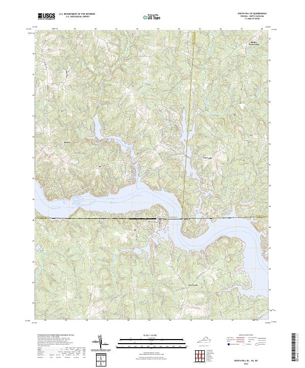 USGS Topographic Map – South Hill SE