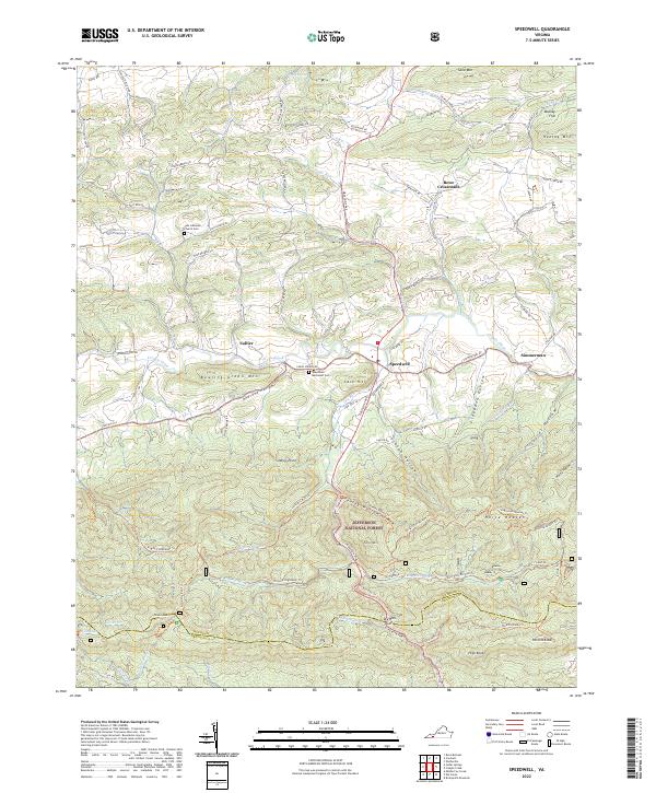 USGS Topographic Map – Speedwell
