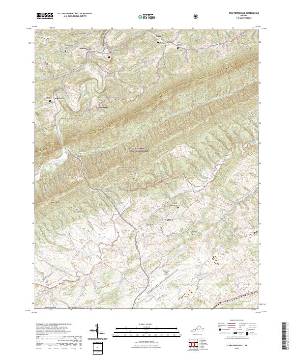 USGS Topographic Map – Staffordsville