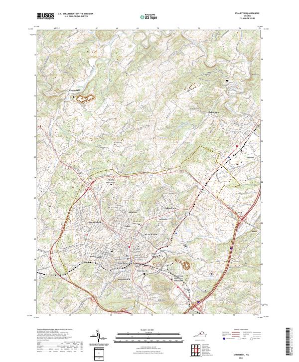 USGS Topographic Map – Staunton