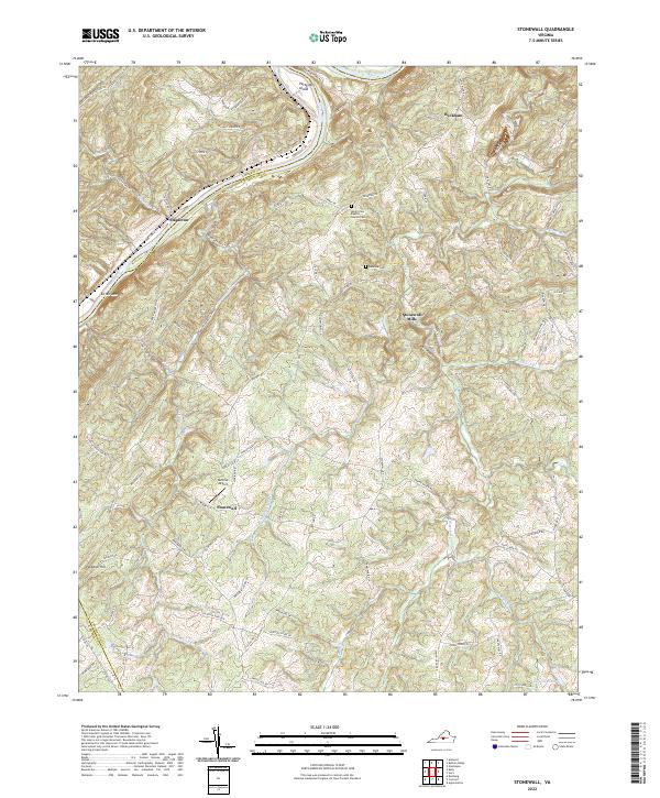 USGS Topographic Map – Stonewall