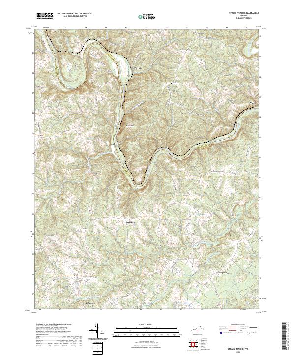 USGS Topographic Map – Straightstone
