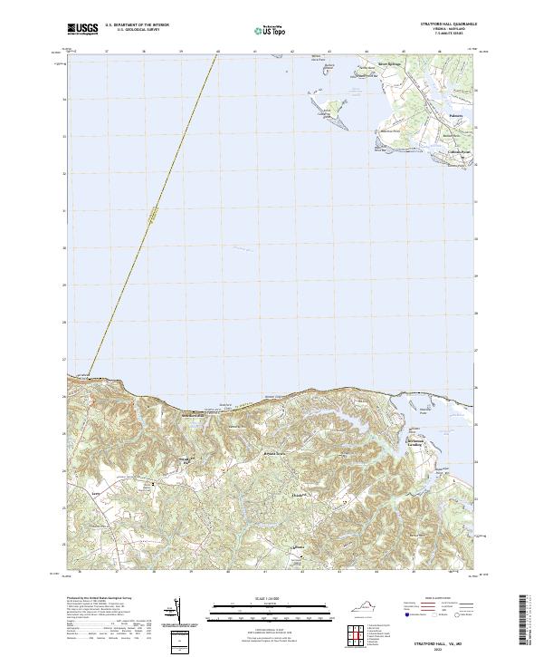 USGS Topographic Map – Stratford Hall