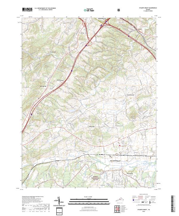 USGS Topographic Map – Stuarts Draft