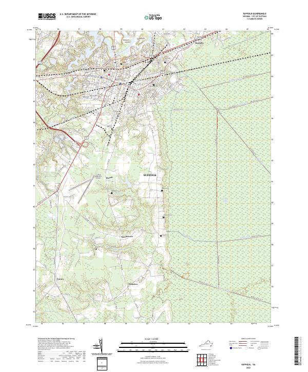 USGS Topographic Map – Suffolk