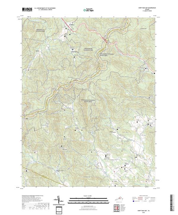 USGS Topographic Map – Swift Run Gap