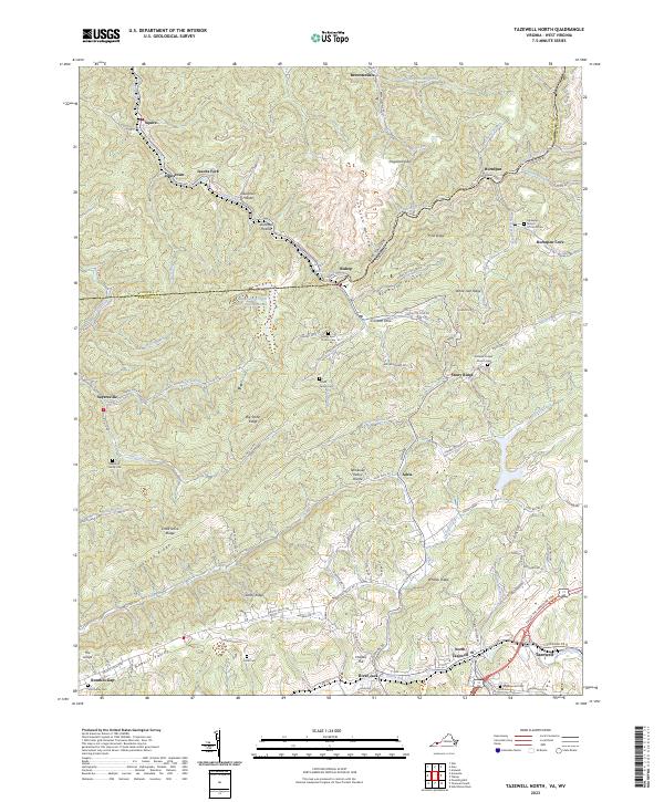 USGS Topographic Map – Tazewell North
